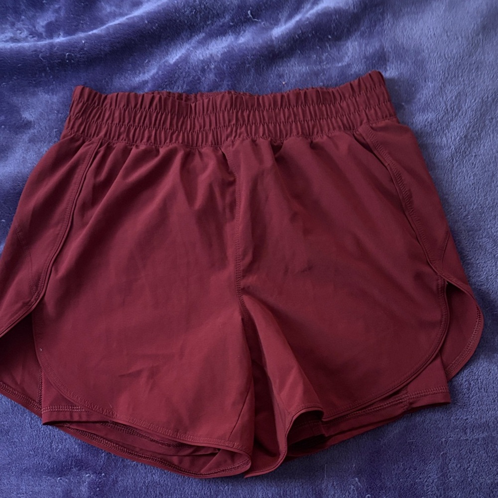 Avia Red Athletic Shorts Lightweight Elastic Waist